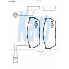 BP-2006 KAVO PARTS Комплект тормозных колодок, дисковый тормоз