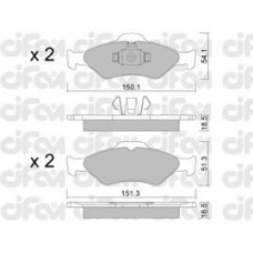 822-315-0 CIFAM Комплект тормозных колодок, дисковый тормоз