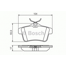 0 986 494 437 BOSCH Комплект тормозных колодок, дисковый тормоз