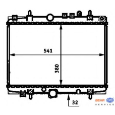 8MK 376 714-401 HELLA Радиатор, охлаждение двигателя