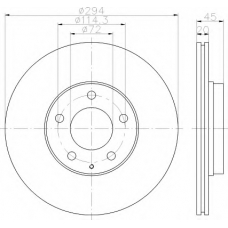 8DD 355 113-371 HELLA Тормозной диск