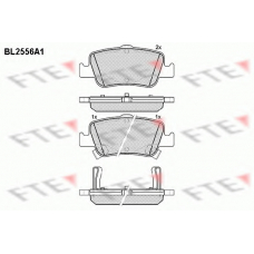 BL2556A1 FTE Комплект тормозных колодок, дисковый тормоз