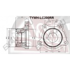 TYWH-LC200RR ASVA Ступица колеса