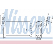 73961 NISSENS Теплообменник, отопление салона