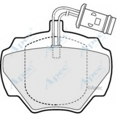 PAD582 APEC Комплект тормозных колодок, дисковый тормоз