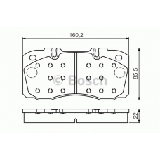 0 986 TB3 167 BOSCH Комплект тормозных колодок, дисковый тормоз