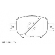 KD2603 ASIMCO Комплект тормозных колодок, дисковый тормоз