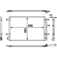 8FC 351 302-441 HELLA Конденсатор, кондиционер