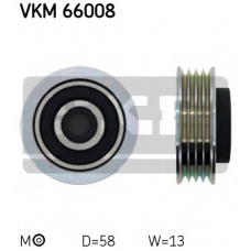 VKM 66008 SKF Натяжной ролик, поликлиновой  ремень