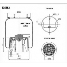 32923 KPP Airtech Кожух пневматической рессоры