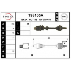 T98105A EAI Приводной вал