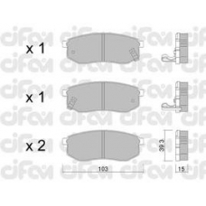 822-514-0 CIFAM Комплект тормозных колодок, дисковый тормоз