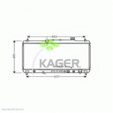 31-1118 KAGER Радиатор, охлаждение двигателя
