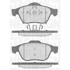 363916060595 MAGNETI MARELLI Комплект тормозных колодок, дисковый тормоз