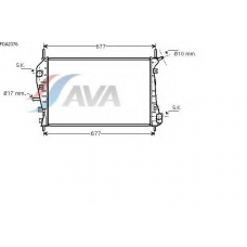 FDA2376 AVA Радиатор, охлаждение двигателя