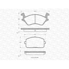 363702160702 MAGNETI MARELLI Комплект тормозных колодок, дисковый тормоз
