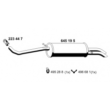 645195 ERNST Глушитель выхлопных газов конечный