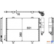 8FC 351 307-711 HELLA Конденсатор, кондиционер