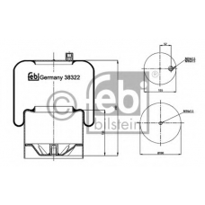 38322 FEBI Кожух пневматической рессоры
