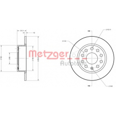 6110036 METZGER Тормозной диск