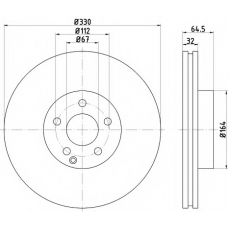 8DD 355 109-431 HELLA PAGID Тормозной диск