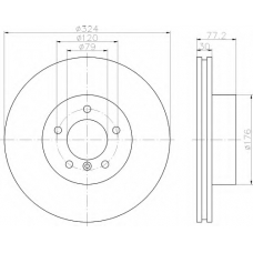 8DD 355 109-911 HELLA Тормозной диск