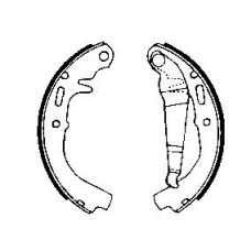 0082 ROULUNDS Brake lining/shoes, rear