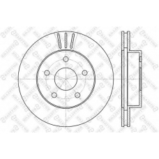 6020-9303V-SX STELLOX Тормозной диск