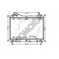 305140C SOMORA Радиатор, охлаждение двигателя