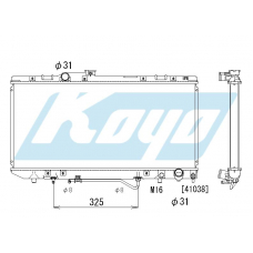 PA010247 KOYO P-tank corrugate-fin ass'y