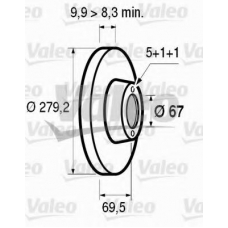 186181 VALEO Тормозной диск