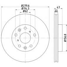 8DD 355 113-631 HELLA PAGID Тормозной диск