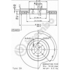 BS 8538 BRECO Тормозной диск