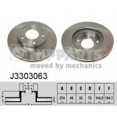 J3303063 NIPPARTS Тормозной диск