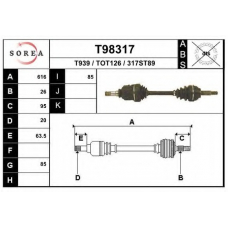 T98317 EAI Приводной вал