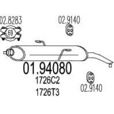 01.94080 MTS Глушитель выхлопных газов конечный