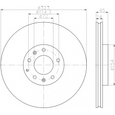 8DD 355 115-201 HELLA PAGID Тормозной диск