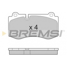BP3362 BREMSI Комплект тормозных колодок, дисковый тормоз