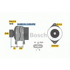 0 986 081 010 BOSCH Генератор