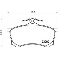 8DB 355 016-671 HELLA Комплект тормозных колодок, дисковый тормоз