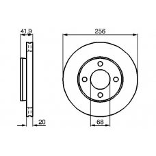 0 986 478 225 BOSCH Тормозной диск