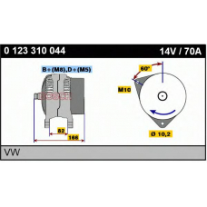 0 123 310 044 BOSCH Генератор