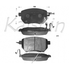 FK1264 KAISHIN Комплект тормозных колодок, дисковый тормоз
