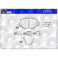 21312 GALFER Комплект тормозных колодок, дисковый тормоз