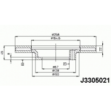 J3305021 NIPPARTS Тормозной диск