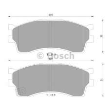 0 986 AB3 034 BOSCH Комплект тормозных колодок, дисковый тормоз