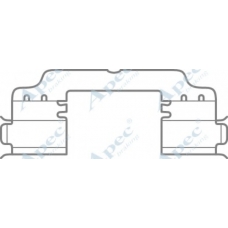 KIT1076 APEC Комплектующие, тормозные колодки