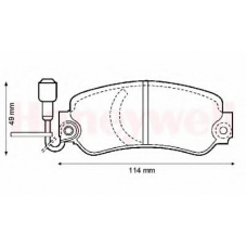 571286B BENDIX Комплект тормозных колодок, дисковый тормоз