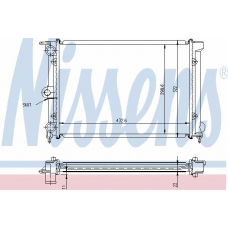 651631 NISSENS Радиатор, охлаждение двигателя