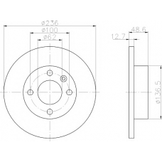 8DD 355 105-891 HELLA PAGID Тормозной диск